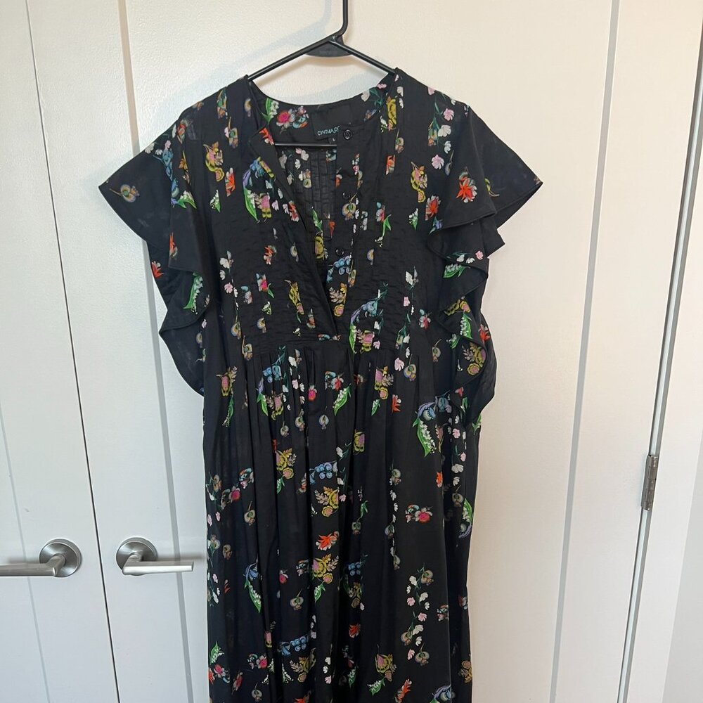 Cynthia Rowley Flutter Sleeve Caftan Dress